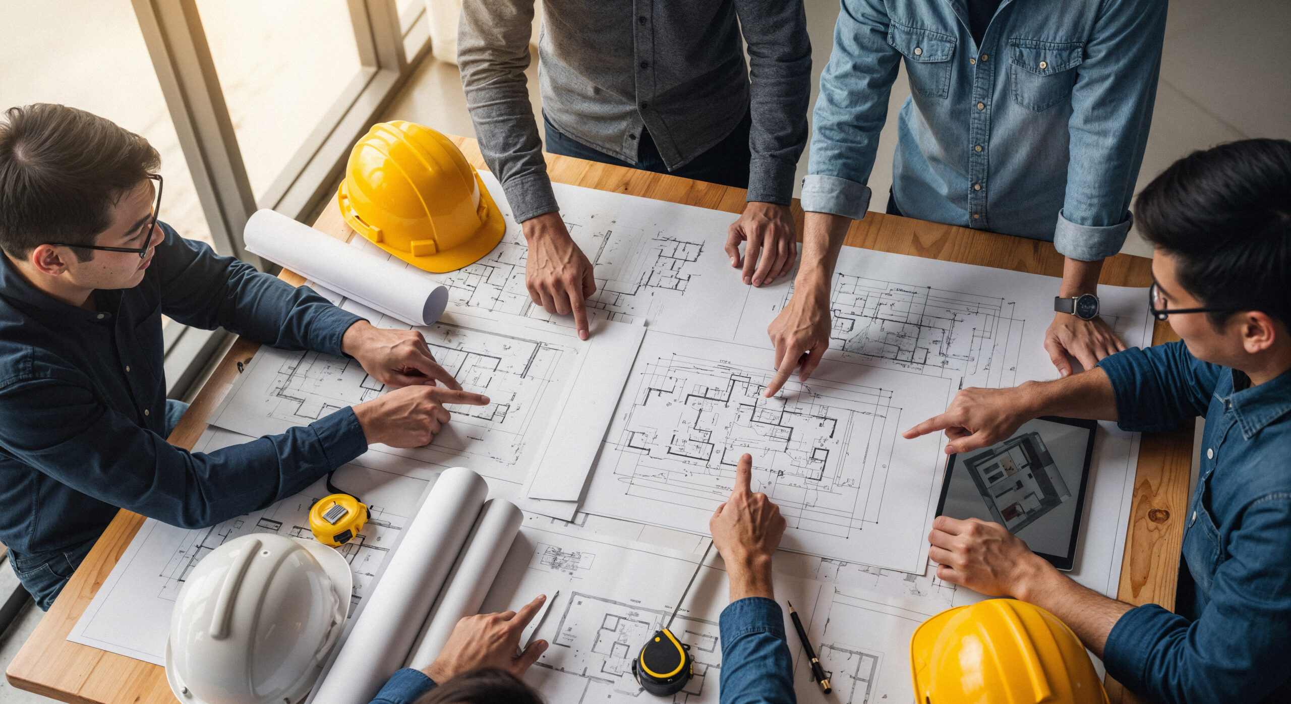 arquitetos-colaborando-em-projetos-em-um-canteiro-de-obras